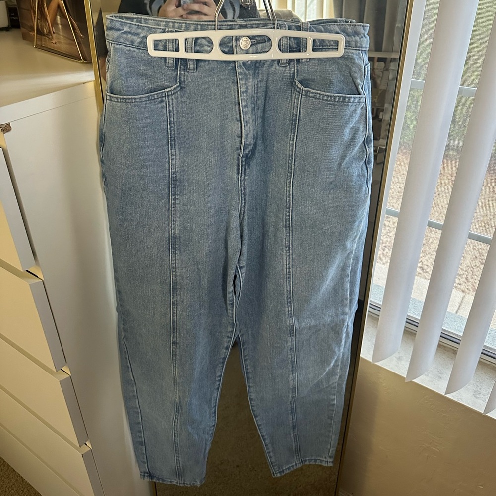 Missguided High Rise Denim Jeans in Light Blue